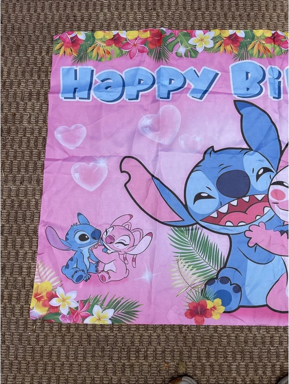 Lilo And Stitch Happy Birthday Banner 49 X 31 Inches
